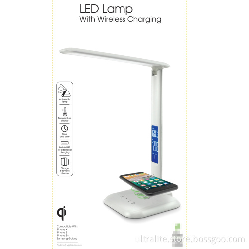 Led Desk Lamp With Digital Display Reading Light